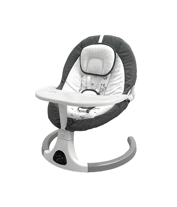 Electric baby rocker with dining plate